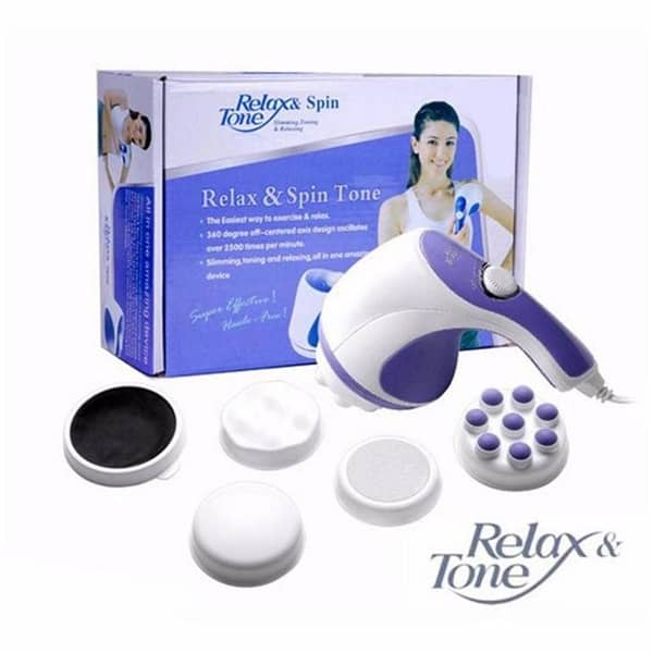 Electric Relax & Spin Tone Handheld Body Massager for Tension Relief