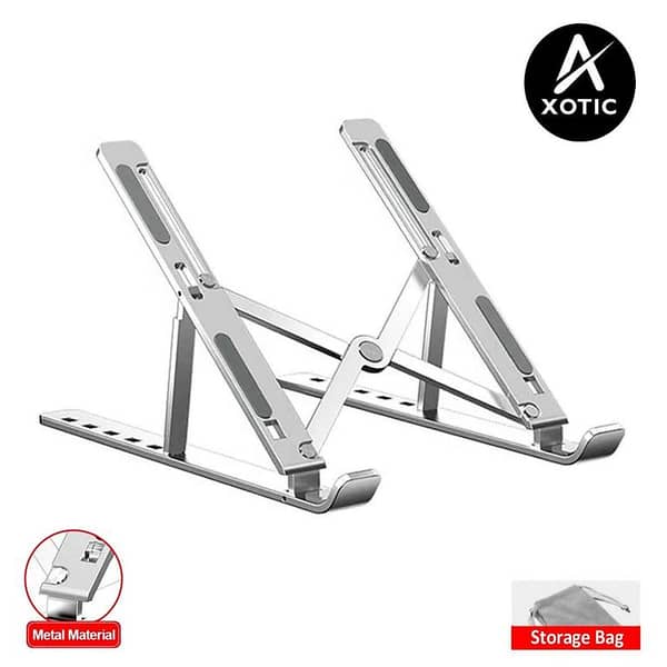 [Axotic] Metal Laptop Stand | Portable Aluminum Folding Adjustable Laptop Stand - Compatible with all sizes of Laptop