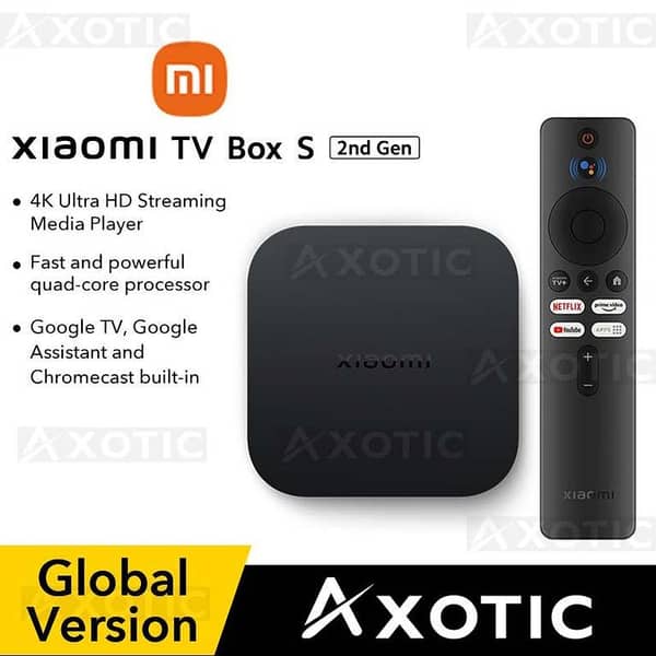 Xiaomi MI Box S 2nd Generation 4K Android TV BOX - GOOGLE TV