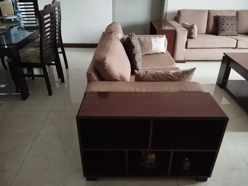 5 Seater sofa set with storage side tables 0