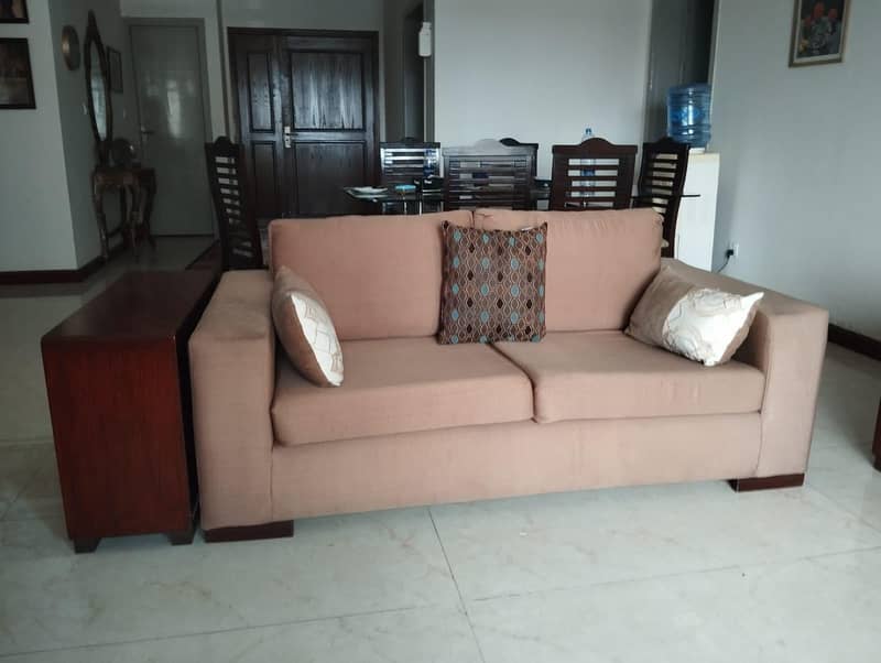 5 Seater sofa set with storage side tables 2