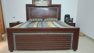 double bed wooden