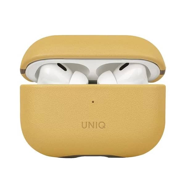 Uniq Lyden DS Slim Vegan Leather Case for AirPods Pro 2nd Gen - Canary Yellow