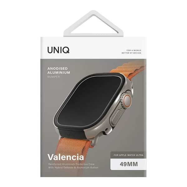 UNIQ Valencia Watch Case for Apple Watch Ultra 49mm - Silver Titanium