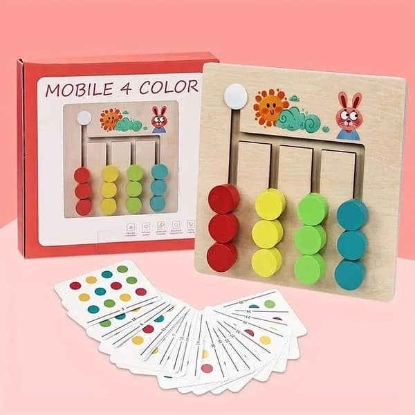 Color and Shape Slide Matching Learning Toy/color sorting beads game/Mobile 4 colours
