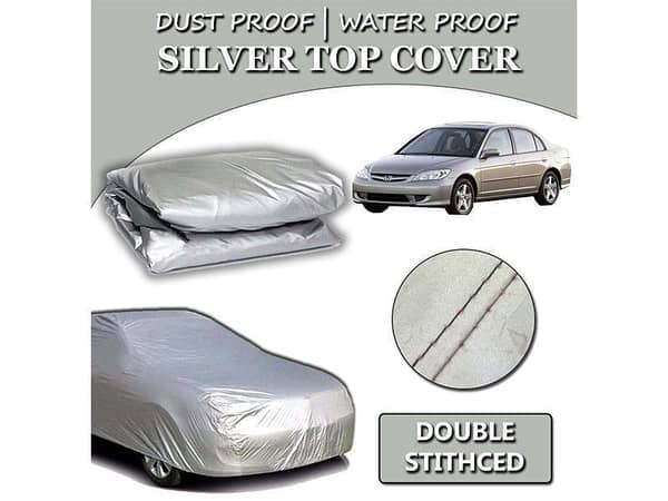 Honda Civic 2002-2006 Parachute Silver Car Top Cover | Heat Proof | Double Stitched