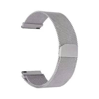 Silver Metal Replacement Strap for 22mm Smart Watches