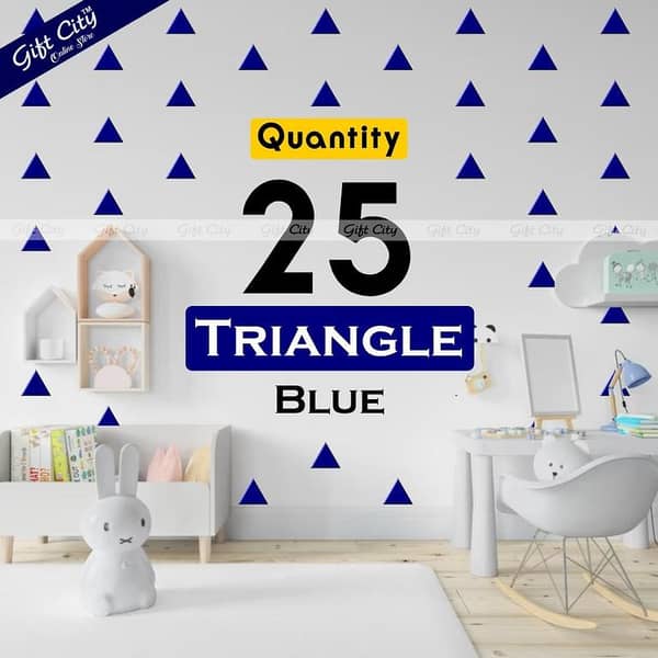 Triangle Dot Wall Stickers in Blue by Gift City | Self-Adhesive Decor for Kids' Rooms & More | Available in Various Colors