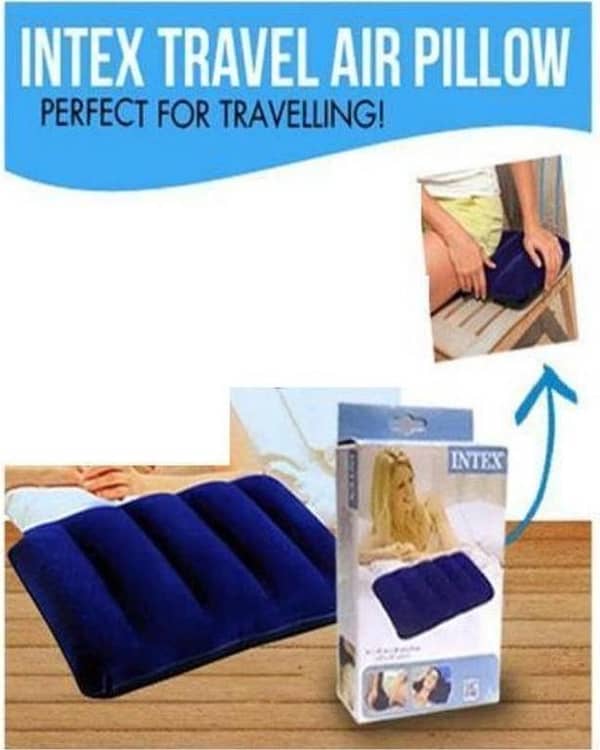 Intex Blue Inflatable Travel Air Pillow