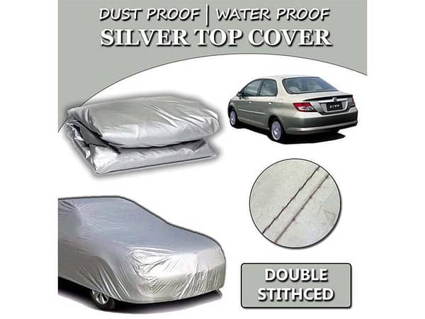 Honda City 2002-2008 Parachute Silver Car Top Cover | Heat Proof | Double Stitched
