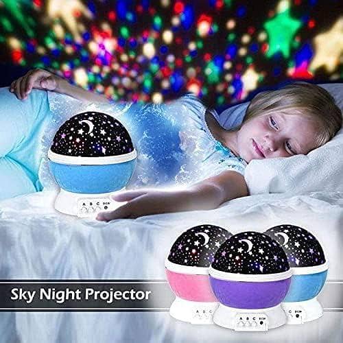 Galaxy Sky Star Master Projector Night Light - 360 Rotation Starry Sky Projector Night Lamp for Kids, Bedroom and Decoration (Assorted, Pack of Star Projector Lamp