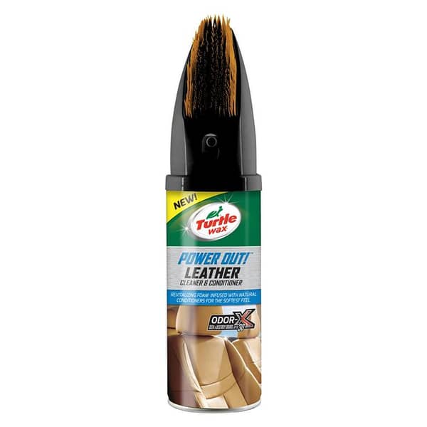 TURTLE WAX - POWER OUT LEATHER CAR INTERIOR CLEANER & CONDITIONER - 400 ML