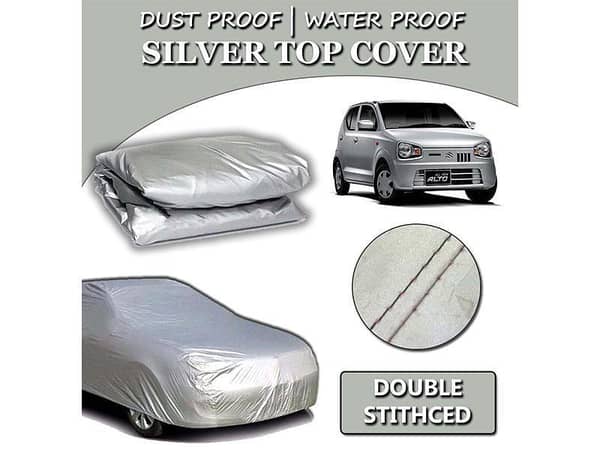 Suzuki Alto 2019-2023 Parachute Silver Car Top Cover | Heat Proof | Double Stitched