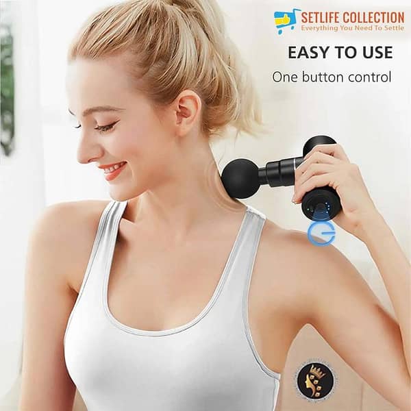 Portable Mini Deep Tissue Massager - USB Rechargeable, Lightweight, Noiseless Percussion for Athletes