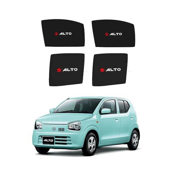 Sun Shades Suzuki Alto (2017 to 2023) with Logo