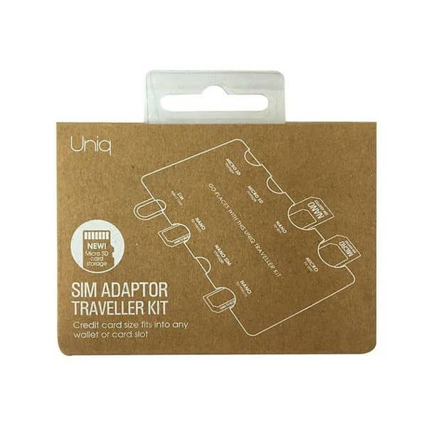 UNIQ 7-in-1 SIM Adaptor Travel Kit with Micro SD Card Storage