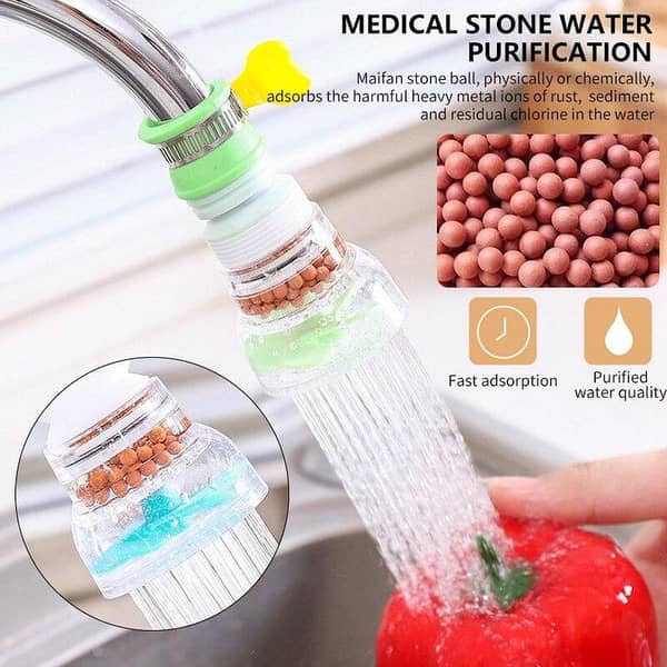 360° Adjustable Water-Saving Fan Faucet Nozzle with Clip for Kitchen & Shower Use