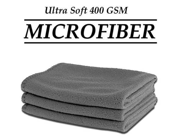 Ultra Soft MicroFiber Towel 400 GSM | 30x60cm | Grey - Pack Of 3