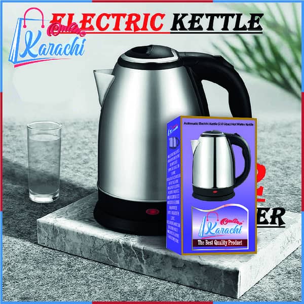 Online Karachi - Automatic Electric Kettle (2.0 Litre) Hot Water Kettle Elegant Design Premium Quality Tea Coffee Warmer