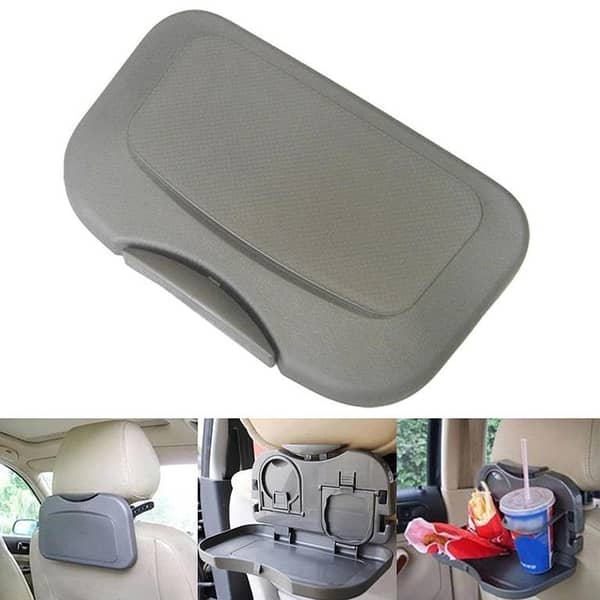 1pcs Folding Car Back Seat Table Stand Gray