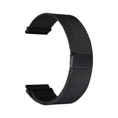 Black Metal Replacement Strap for 22mm Smart Watches