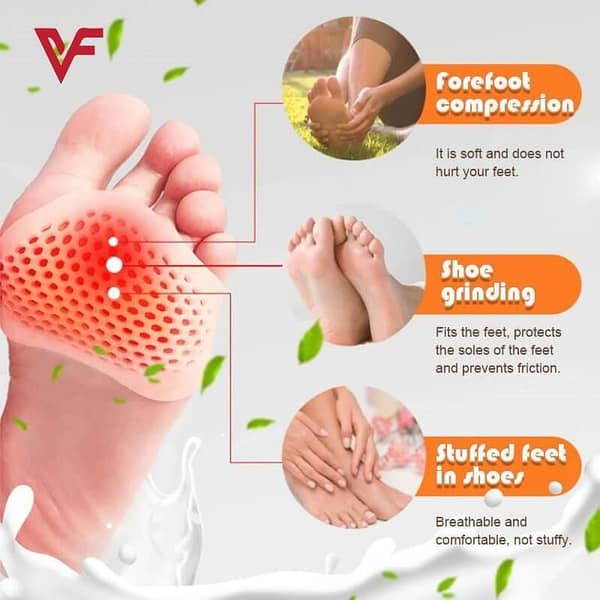 Comfortable Silicone Gel Metatarsal Pads for Pain Relief - 1 Pair Bunion Protector