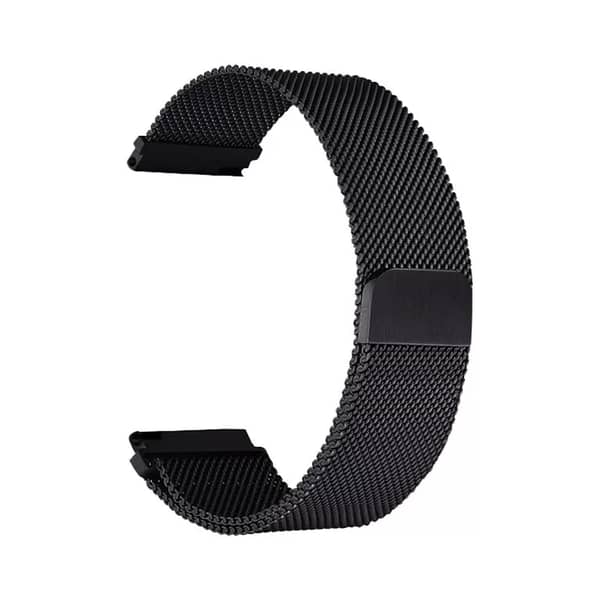 Black Metal Replacement Strap for 22mm Smart Watches