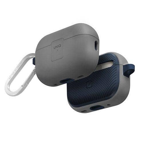 Uniq Clyde Lock Case for AirPods Pro 2nd Generation – Chalk Grey and Marine Blue