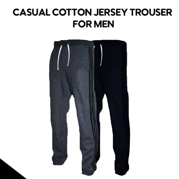 Men's Cotton Jersey Joggers - Multicolored Casual Lounge Wear Bottoms
