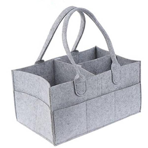 Foldable Diaper Caddy Organizer Bag for Nursery - Storage for Diapers, Feeders, and Baby Accessories - Waterproof