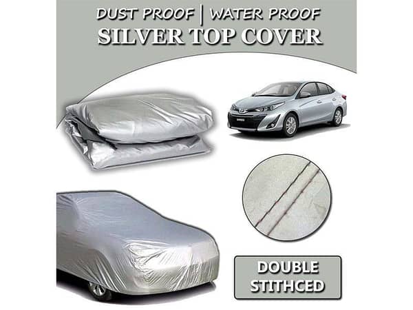 Toyota Yaris 2020-2023 Parachute Silver Car Top Cover | Heat Proof | Double Stitched