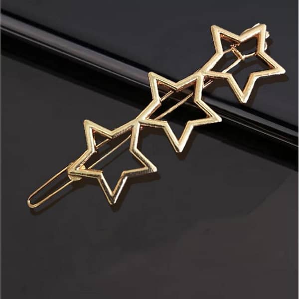 Geometric Metal Hair Clips - Round and Triangle Barrettes for Women and Girls
