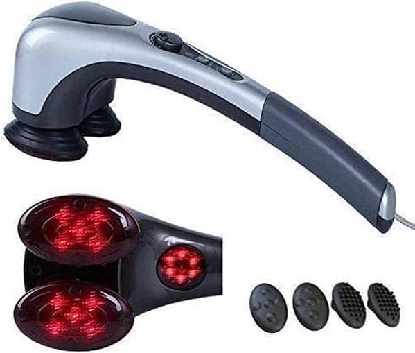 ONLINE KARACHI Double Head Full Body Massager -2251 Max Top Full Body Hand Held Double Headed Massage Machine Massage Hammer Infrared Massager Handheld Deep Tissue Massager Electric Double Head Massager for Muscles Back Foot Neck Shoulder Leg Calf Pain