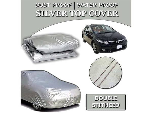 Honda Civic 2013-2015 Parachute Silver Car Top Cover | Heat Proof | Double Stitched