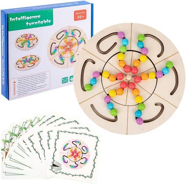 Wooden turntable game/children puzzle/Color Sort Matching educational Game