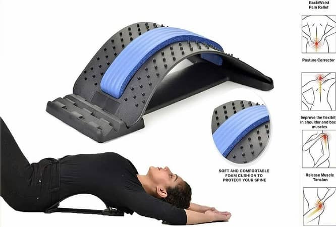 Online Karachi Chiropractic Magic Back Stretcher Lower Lumbar Massage Support Spine Pain Relief Back Massage Posture Corrector Lumbar Support Device Muscle Pain Relief Lower Back Massager and Upper Back Pain Relief Relax Spine Pain Relief For Bed Chair &