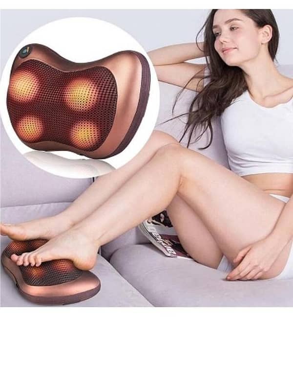 Electric Shiatsu Neck and Back Massager with Heating Function - Back Massage Pillow