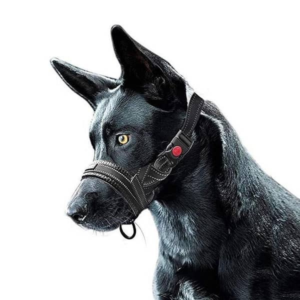 Medium Size Washable Pet Muzzles with Strap for Dogs - Prevents Barking, Biting and Chewing