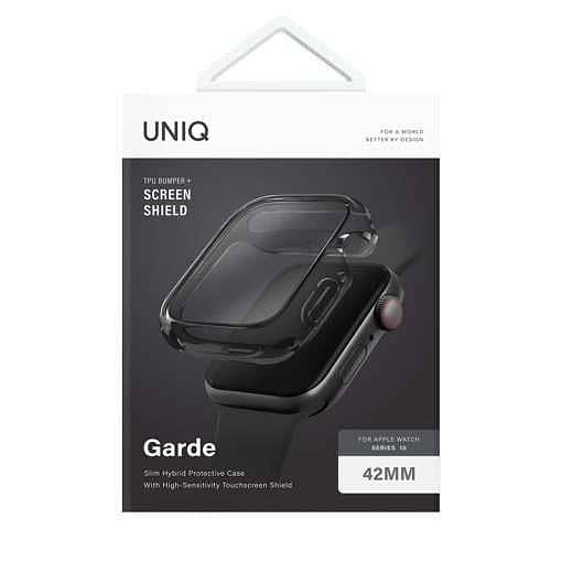 UNIQ Garde Case with Screen Protection for Apple Watch Series 10 42MM - Clear Smoke Design