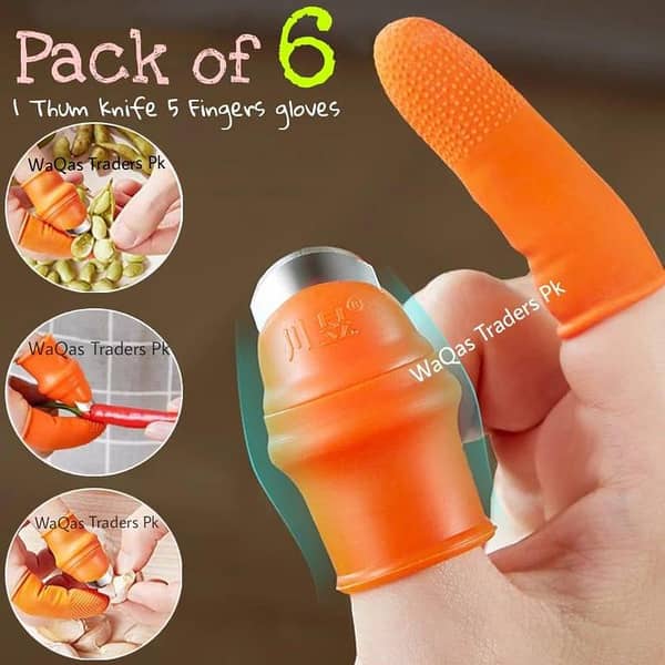 Silicone Thumb Knife for Harvesting and Trimming Garden Vegetables and Kitchen Use