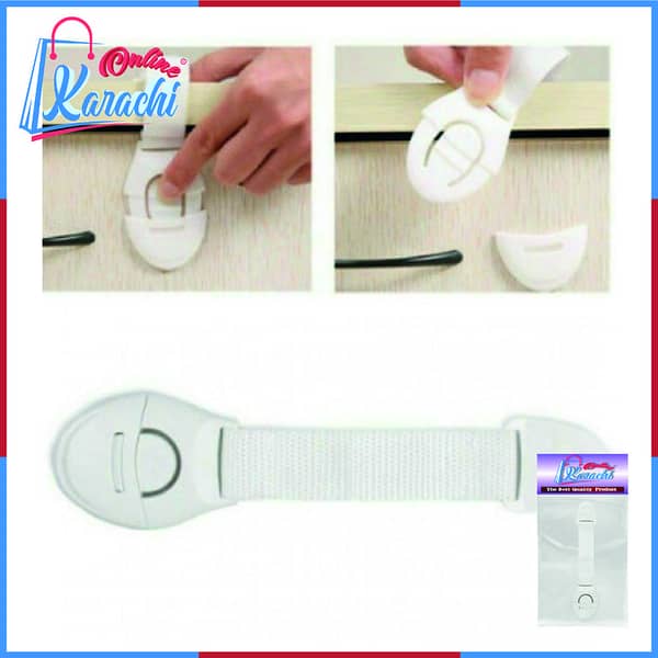 Online Karachi - Cloth Children Anti Open Drawer Lock Multifunction Baby Anti Pinch Hand Clothes Cabinet & Bed Side Drawers Child Lock Baby Safety Protection For Doors Drawers Cabinet Refrigerators and Fridge - White
