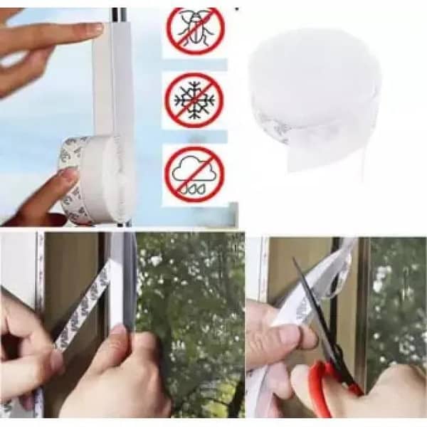 Silicone Door Seal Strip for Bottom of Glass Shower Doors and Windows - Adhesive Weatherproofing Solution for Noise, Dust and Insect Protection