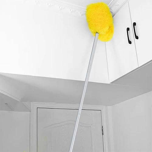 ONLINE KARACHI Ceiling Fan Duster Multipurpose Long Adjustable Handle and Washable Microfiber Brush Cleaning Brush Home Cleaning Tool