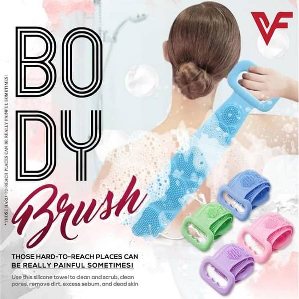 Silicone Back Scrubber Belt - Double-Sided Body Wash Brush for Effortless Cleaning