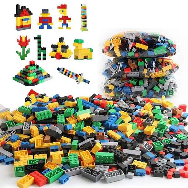 1000 Pieces Building Bricks Lego_Building Blocks for Kids Construction - Compatible with All Major Brands Kids Play Teaching Aid Birthday Gift