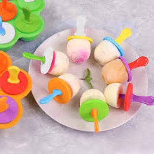 Online Karachi Silicone Ice Cream Popsicle Mold 7 Holes/7 Holes DIY Ice Cream Pops Silicone Mold Ice Cream Ball Maker Popsicles Molds MJ