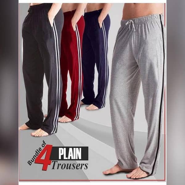 Set of 4 Men's Cotton Trousers in Multiple Colors