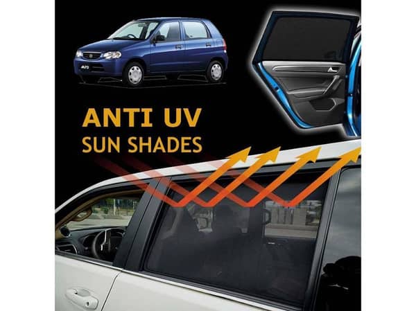 Suzuki Alto 2000-2012 Sun Shades | Anti UV Special Shades | Foldable | Jersy Fabric | Pack In Bag