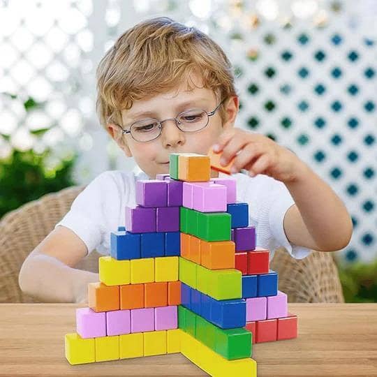 Early Childhood Education Building Block/Wooden Cube Blocks Early Childhood Education Building Blocks for Kids Games