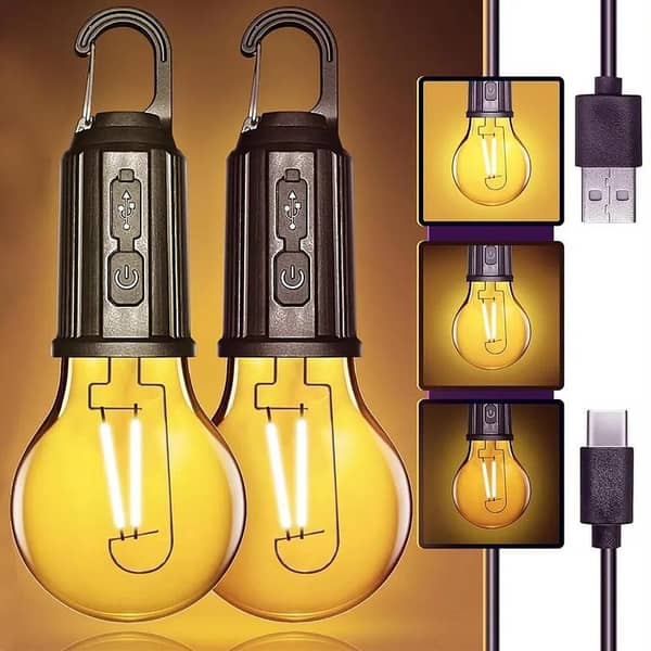 Portable USB Rechargeable LED Lantern for Camping, Fishing, and Emergency Use